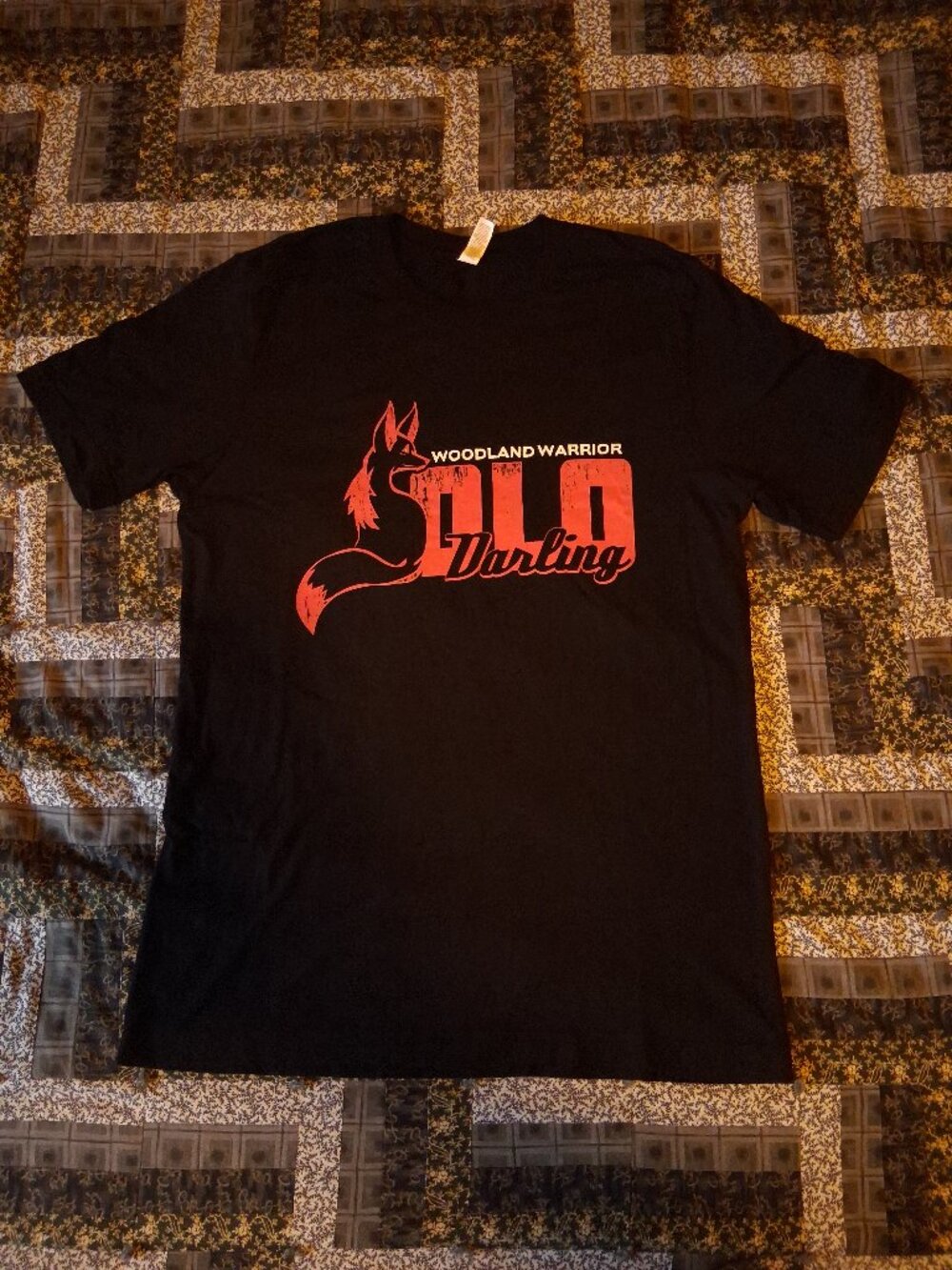 2010s Solo Darling "Woodland Warrior" Black T-Shirt Adult Large Indie Wrestling
